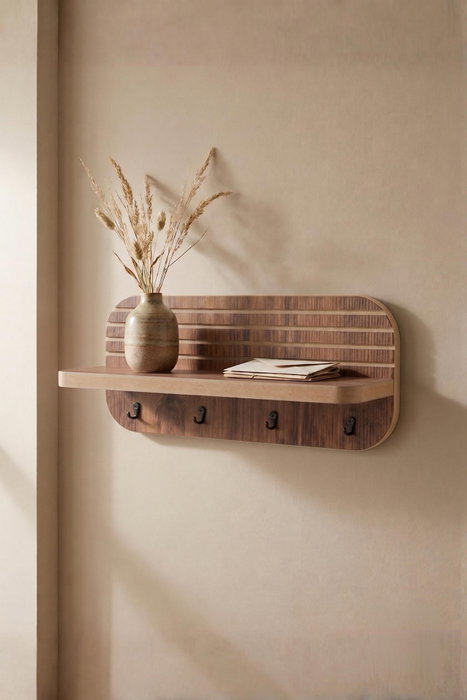 Hanah Home Artmtkwll9-Oak Estantería de pared Roble Hanah Home Artmtkwll9-Oak Estantería de pared Roble